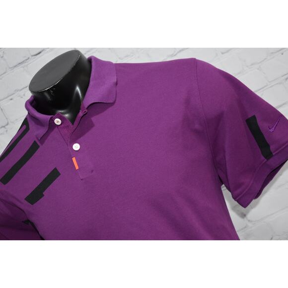 Nike Golf Polo Shirt Mens Size XL Performance Dri-Fit Polyester Purple - Picture 1 of 8